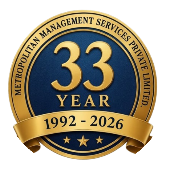 Metropolitan Management Services Private Limited 33 Year 1992 - 2026 Badge