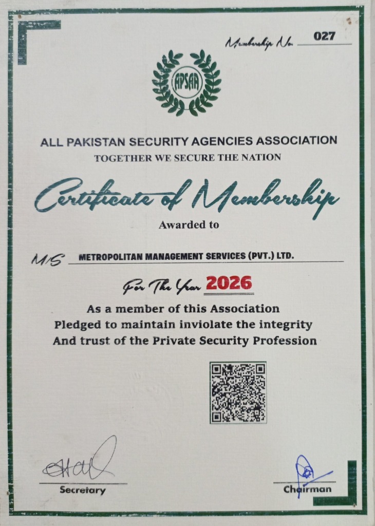 APSAA Certificate of Membership 2026